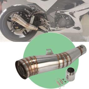 img 4 attached to 🏍️ JFG RACING Motorcycle Slip on Exhaust, Universal 1.5-2 Inch Inlet With Adjustable DB Killer for Dirt Bike, Street Bike, Scooter, ATV Racing