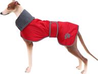 geyecete winter dog coat for greyhounds - raincoat with lamb velvet lining - adjustable straps - ideal outdoor apparel for medium and large dogs логотип