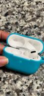 img 1 attached to Protective Silicone AirPods Pro Case With Keychain - Hamile Compatible Shockproof Cover For Apple AirPod Pro 2019 Charging Case, Aqua review by Keith Wachtel