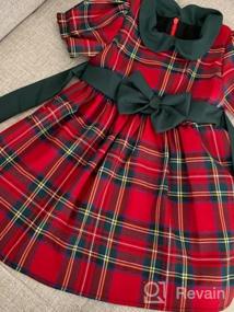 img 8 attached to Toddler Baby Girl Plaid Dress Cute Christmas Party Dress For Girls