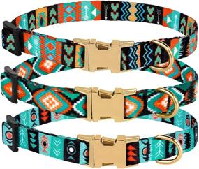 img 4 attached to 🐾 CollarDirect Tribal Aztec Pattern Dog Collar for Small Medium Large Dogs or Puppies, Quick Release Buckle, Adjustable Soft Nylon, Cute Unique Design