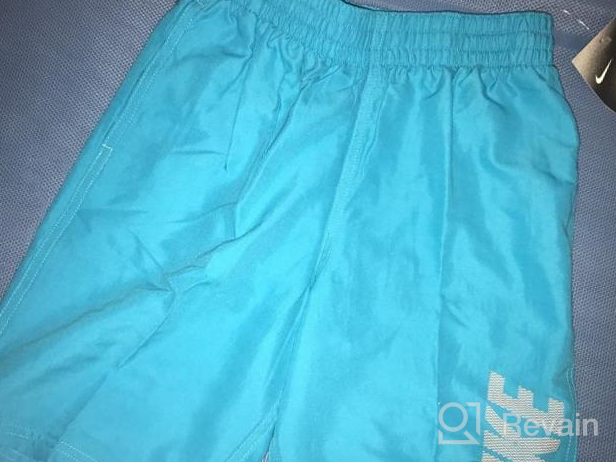 img 1 attached to Nike Boys' Solid Lap 🩲 Volley Short Swim Trunk with Big Logo review by Timothy Hughes