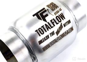 img 2 attached to 🔊 TOTALFLOW 643 Mini Muffler 409SS: Round Width, 4" Body, 6" Length. Inner Inlet - 2.25", Outer Outlet - 3.25" Diameter