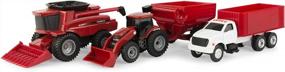 img 4 attached to 1:64 Scale ERTL Case IH Harvest Farm Toy Set For Kids And Collectors