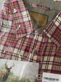 img 6 attached to Venado Flannel Shirt For Men - Mens Flannel Plaid Shirt With Full Reach Gusset
