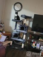 img 1 attached to Ultimate Playhouse For Your Feline Friend: BEWISHOME Cat Tree With Scratching Posts, Condos, Hammock, And Toys In Grey review by Dave Harris