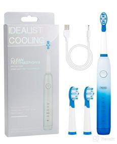 img 4 attached to Premium Rechargeable Toothbrush with Replacement Heads - Waterproof & Effective