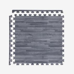 img 2 attached to Soft Wood Print Foam Flooring Tiles - Premium Interlocking Tiles For Home Gym, Yoga, And Training - 3/8 And 5/8 Inch Thickness Options