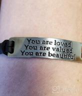 img 1 attached to Yiyang Motivational Inspirational Leather Bracelet - Adjustable Bangle Jewelry in Stainless Steel review by Shane Picot
