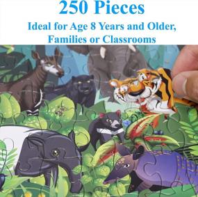 img 3 attached to 250 Piece Jigsaw Puzzle For Kids Ages 8+ | Colorful Rainforest Jungle Educational Toy | Stimulate Learning & Family Fun | 14.2” X 19.3”
