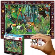 пазл из 250 деталей для детей от 8 лет | красочные тропические джунгли развивающая игрушка | стимулируйте обучение и семейные развлечения | 14,2 х 19,3 дюйма логотип