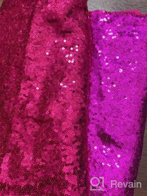 img 1 attached to Sequin Curtains 2 Panels 2FTx8FT Fuchsia Pink Glitter Backdrop Pink Gold Sequin Photo Backdrop Wedding Pics Backdrop Y1121 review by Mack Douglas