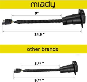 img 1 attached to 🔌 Miady 4-Pin Flat to 7-Pin Round Blade Trailer Adapter with Mounting Bracket - Enhanced Wiring Plug Connector