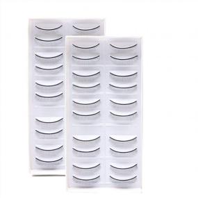 img 4 attached to 20 Pairs LANKIZ Practice Lashes For Eyelash Extension Training - Self-Adhesive Lash Strips Supplies