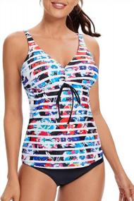 img 4 attached to Plus Size BIKINX Tankini Swimsuits For Women - High Waisted Tummy Control & Sexy Style!