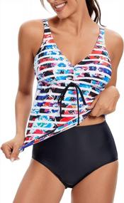 img 3 attached to Plus Size BIKINX Tankini Swimsuits For Women - High Waisted Tummy Control & Sexy Style!