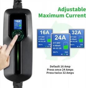 img 3 attached to SAE J1772 NEMA14-50 Plug Portable EV Charger Cable 220V-240V 20Ft Cord Switchable 16A/24A/32A BESENERGY Level 2