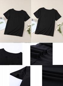 img 1 attached to Asvivid Women'S Ripped T-Shirt: Summer Short Sleeve Crewneck Fashion Top With Loose Fit