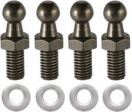 💪 set of 4 dark bronze 10mm ball stud joints - 3/8&#34; thread x 1/2&#34; long shank - perfect fit for gas lift support struts logo