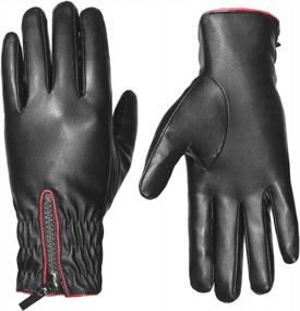 img 4 attached to LETHMIK Black Magic вязаные перчатки унисекс зимние шерстяные на подкладке с 2 сенсорными пальцами