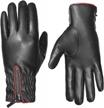 lethmik black magic knit gloves unisex winter wool lined with 2 touchscreen fingers logo