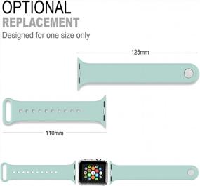 img 1 attached to Turquoise Soft Silicone Band For Apple Watch 38Mm - Compatible With Series 2, Series 1, And Sport Models - Stylish Replacement Band For Men And Women - VONTER Smart Watch Band Edition