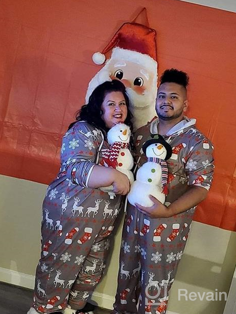 img 1 attached to Family 🎄 Christmas Matching Onesie Pajamas review by Sharmake Shuram