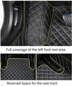 img 3 attached to Автомобильные коврики SureMart на заказ для Land Rover Range-Rover-Evoque 2-Door 2012-2015 Всепогодные напольные покрытия Передний и задний автомобильный кожаный коврик Ковер Авто Интерьер Черный Бежевый