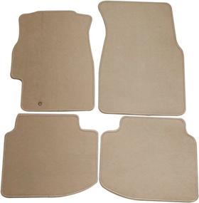 img 2 attached to 🚗 IKON MOTORSPORTS Beige 4PC Nylon Car Floor Mats - Compatible with 1996-2000 Honda Civic, Front & Rear Carpets