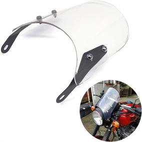 img 4 attached to Triumph Bonneville Motorcycle Windshield Windscreen (Clear) - Compatible 2001-2017, T100 2003-2017