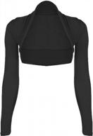 stylish long sleeve shrug: wearall women's bolero cardigan logo