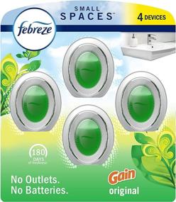 img 4 attached to 🌬️ Febreze Small Spaces: Plug In Air Freshener Alternative for Home, Gain Original Scent (4 Count) - Strong Odor Eliminator