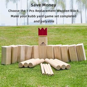 img 1 attached to ApudArmis Kubb Yard Games Replacement Wooden Blocks, Sturdy Rubber Wood Material, 6” X 2.3” X 2.3 Backyard Game For Other Brands (1 Piece Per Pack)
