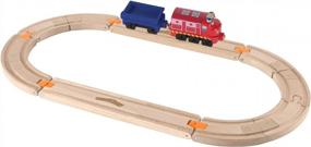 img 1 attached to Wooden Train Set - Rides The Rails Beginner Train Track Set That'S Easy To Assemble, The Ultimate Railway Toy For Toddlers - Tracks Fits Most Train Sets (4 Pack)