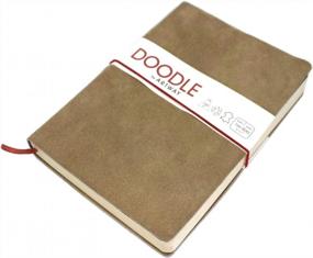 img 4 attached to Artway Doodle: Luxurious Suede Leather Sketchbook With 150Gsm Cartridge Paper For Creativity