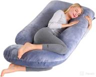 pregnancy pillow for women - c shaped maternity full body pillow with velvet cover for a comfortable sleep логотип