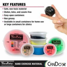 img 1 attached to Improve Motor Skills & Hand Strength With CanDo TheraPutty Standard Exercise Putty For Rehabilitation, Therapy & Stress Relief