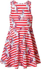 img 3 attached to QPANCY Little Unicorn Dresses Clothes Girls' Clothing ~ Dresses