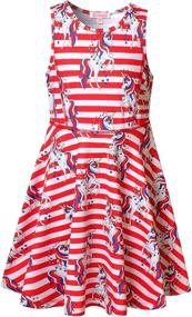 img 4 attached to QPANCY Little Unicorn Dresses Clothes Girls' Clothing ~ Dresses