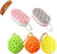 myhxq exfoliating multicolor cleaning loofahs logo