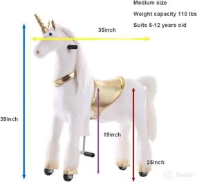 img 2 attached to Gidygo Walking Unicorn Rocking Children Baby & Toddler Toys