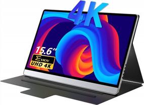 img 4 attached to 🖥️ EVICIV Portable Monitor EV15617 - 7" Computer External Display, 4K Ultra HD (3840X2160), Frameless Design, Built-In Speakers, Glossy Screen, Blue Light Filter