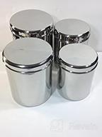 🍽️ qualways stainless steel kitchen canister set - jumbo size, set of 4; 6.5 lb, 5 lb, 4 lb, and 3 lb canisters logo