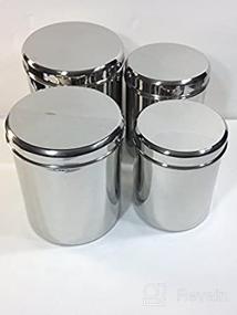 img 1 attached to 🍽️ Qualways Stainless Steel Kitchen Canister Set - Jumbo Size, Set of 4; 6.5 lb, 5 lb, 4 lb, and 3 lb Canisters