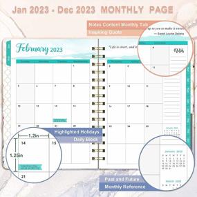 img 1 attached to 2023 Planner - Weekly And Monthly Planner With Tabs, Jan. 2023 To Dec. 2023, 6.3" X 8.4", Hardcover With Back Pocket, Thick Paper, And Twin-Wire Binding - Purple