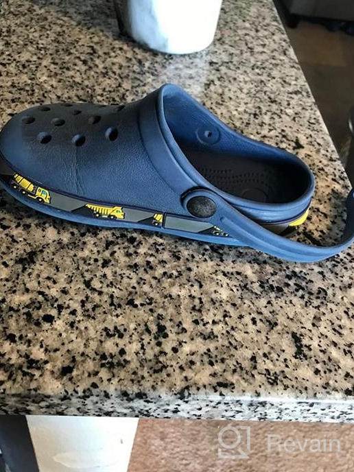 img 1 attached to 👟 Comfortable Excavator Boys' Sandals: Lightweight & Non-Slip Clogs for Children review by Kevin Garcia