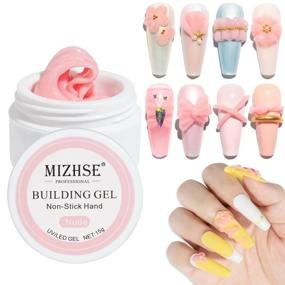 img 4 attached to 15G Nude Mizhse Solid Builder Gel For Nail Sculpture Extension And Non-Sticky Hand Carving Modeling For Professional Nail Art