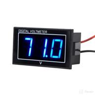 waterproof battery monitor 12v 24v 36v 48v 60v 72v - golf cart led digital volt meter battery meter gauge voltage display dc5-130v - ideal for golf cart car ezgo yamaha, cars, boats - voltage monitor logo