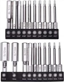img 4 attached to Rocaris 20-Piece Magnetic Allen Wrench Drill Bit Set (10 Metric & 10 SAE) With 1/4" Quick Release Shank - 2.3 Inch Length For Improved Search Engine Visibility