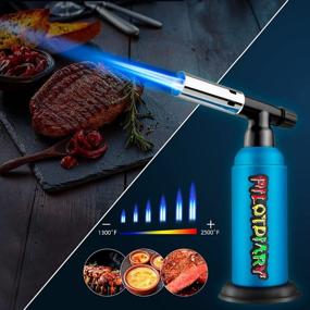 img 1 attached to Refillable Industrial Butane Torch With Dual Nozzle And Safety Lock For Kitchen Baking, Soldering (Butane Gas Not Included)